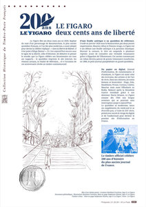 Document philatélique - 200 ans du Figaro