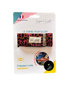 SERRE-PANTALON VÉLO RÉFLÉCHISSANT Léopard