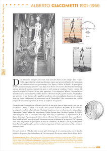 Document philatélique - Alberto Giacometti (1901-1966)