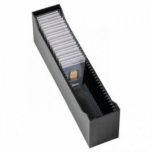 Boite de rangement Logik pour 40 lingotins d'or en blister coincards.