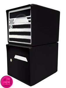 Pack de 2 boîtes aux lettres 1 porte - "Breizh" - "Noir intense"