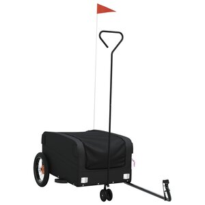 vidaXL Remorque de vélo noir 30 kg fer