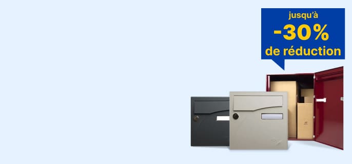Jusqu'à -30% de réduction sur les boites aux lettres