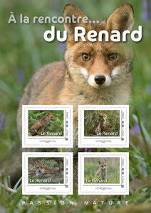 Collector 4 timbres - Le Renard - Lettre Verte
