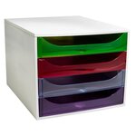 Module De Classement Ecobox Linicolor 4 Tiroirs - Arlequin - Exacompta