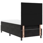 Lit Box Spring vidaXL avec Matelas Noir Simple en Velours