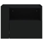 vidaXL Tables de chevet murales 2 Pièces noir 45x30x35 cm