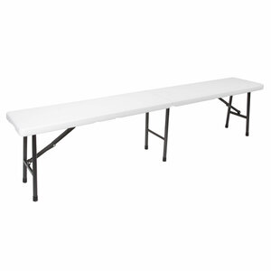 Perel Banc pliant  résistant aux intempéries  avec poignée  max. 400 kg  blanc