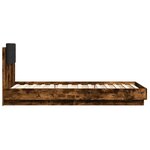 vidaXL Cadre de lit tête de lit chêne fumé 75x190 cm bois ingénierie