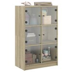 vidaXL Buffet haut avec portes chêne sonoma bois d'ingénierie
