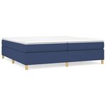 vidaXL Cadre de lit Bleu 200x200 cm Tissu