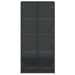 vidaXL Buffet haut avec portes noir 68x37x142 cm bois d'ingénierie