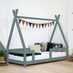 Lit cabane enfant NAKANA 120 x 200 vert sauge