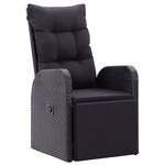 vidaXL Ensemble à manger de jardin 11 Pièces coussins noir résine tressée