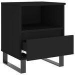 vidaXL Tables de chevet 2 Pièces noir 40x35x50 cm bois d’ingénierie