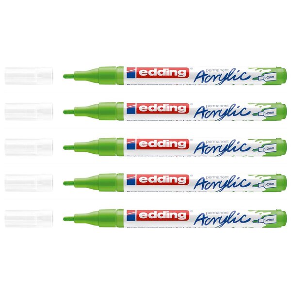 Marqueur Acrylique 5300 Vert Jaune Pointe Fine 1-2 mm x 5 EDDING
