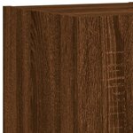 vidaXL Unités murales TV avec LED 6 Pièces chêne marron bois d'ingénierie
