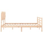 vidaXL Cadre de lit avec tête de lit 140x200 cm bois massif