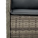 vidaXL Chaises de jardin avec coussins lot de 2 gris résine tressée