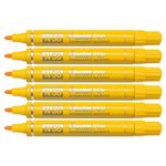 Marqueur Permanent N50 Corps Aluminium Pointe Ogive 2mm Jaune x 6 PENTEL