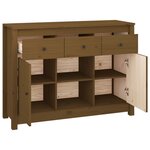 vidaXL Buffet Marron miel 100x35x74 5 cm Bois massif de pin