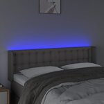 vidaXL Tête de lit à LED Gris 147x16x78/88 cm Similicuir