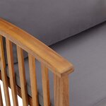 vidaXL Salon de jardin 2 Pièces avec coussins bois d'acacia solide
