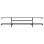 vidaXL Meuble TV sonoma gris 201x35x45 cm bois d'ingénierie et fer