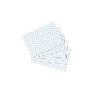 Lot de 100 Fiches bristol A7 Quadrillée Blanc HERLITZ