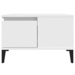vidaXL Table basse blanc 55x55x36 5 cm bois d'ingénierie