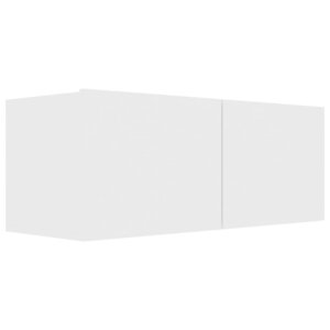 vidaXL Meuble TV Blanc 80x30x30 cm Bois d'ingénierie