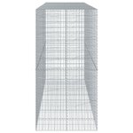 vidaXL Panier gabion avec couvercle 350x100x200 cm fer galvanisé