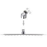 vidaXL Pomme de douche plongeante 2 Pièces 30x30 cm Acier inoxydable
