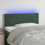 vidaXL Tête de lit à LED Vert foncé 90x5x78/88 cm Velours