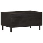 vidaXL Table basse noir 80x50x40 cm bois massif de manguier