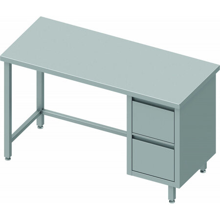 Table inox pro avec tiroir & sans dosseret - gamme 800 - stalgast -  - acier inoxydable1000x800 x800x900mm