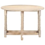 vidaXL Table à manger Rond 110x76 cm Bois de manguier massif