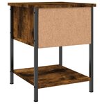 vidaXL Table de chevet chêne fumé 34x35 5x45 cm bois d'ingénierie