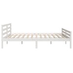 vidaXL Cadre de lit Blanc Bois massif 200x200 cm