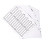 Intercalaires Imprimés À Touches Plastifiées - 50 Touches 1 À 50 - A4 - Blanc - X 4 - Exacompta