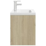 vidaXL Armoire d'évier avec lavabo intégré Chêne sonoma Aggloméré