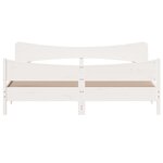 vidaXL Cadre de lit sans matelas blanc 180x200 cm bois massif de pin