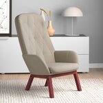 vidaXL Chaise de relaxation Gris clair Velours