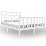 vidaXL Cadre de lit Blanc Bois de pin massif 160x200 cm