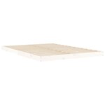 vidaXL Cadre de lit blanc 140x200 cm bois de pin massif