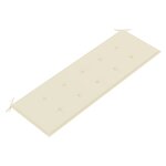 vidaXL Banc de jardin empilable et coussin 159 cm Bois de teck massif