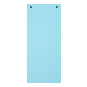 Paquet 100 Fiches Intercalaires Horizontales Unies Perforées Forever - 105x240mm - Bleu Clair - Exacompta