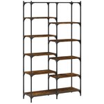 vidaXL Bibliothèque chêne fumé 100x32x170 cm bois d'ingénierie et fer