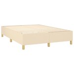 vidaXL Sommier à lattes de lit avec matelas Crème 140x200 cm Tissu