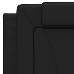 vidaXL Lit avec matelas noir 100x200 cm similicuir